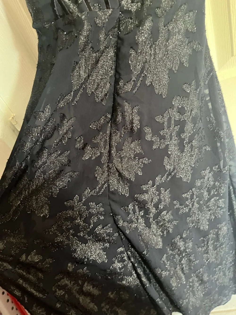 House of CB Maxi Dress Navy Blue Floral Esme Fil Coupe Corset Gown size XS - Picture 12 of 12